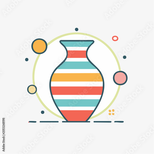 Striped Vase Icon