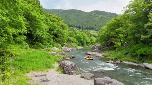 Aerial View of Okutama Tokyo in Summer
