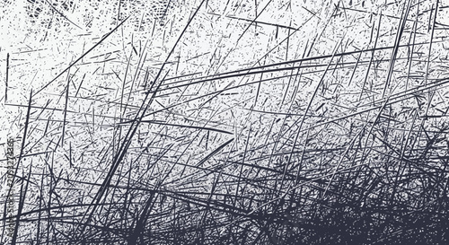 Abstract Grunge Texture with Scratches and Overlapping Lines in Dark Tones for a Distressed Background