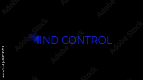 Mind Control Particle Energy Flow Text Alpha Channel 4K Video