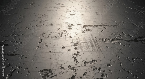Dark, heavily textured background showcasing a distressed and rugged surface with various scratches and imperfections. Ideal for industrial and grunge design