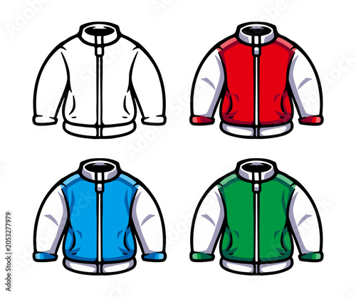 Icon Jacket Set with color or outline only options