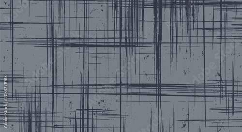 Modern Industrial Grey Blue Abstract Background Featuring a Geometric Grid of Scratched Lines
