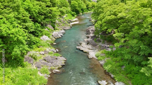 Aerial View of Okutama Tokyo in Summer
