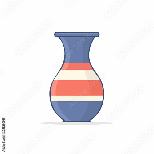 Striped Vase Illustration