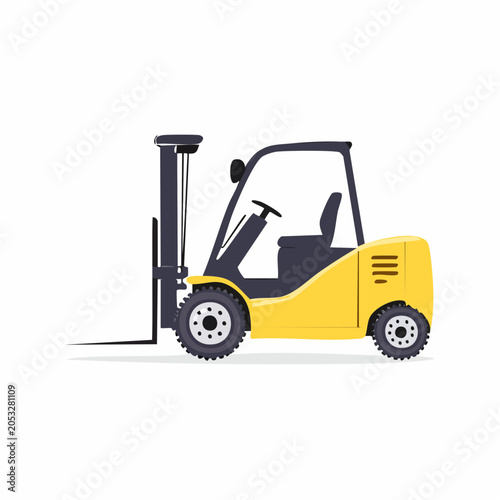 Yellow Forklift Truck Illustration