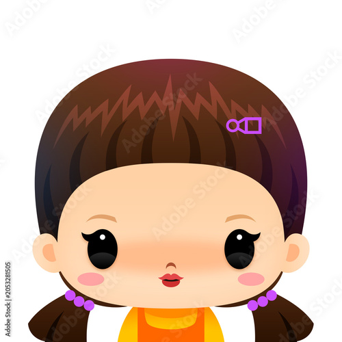 Chibi girl with cute face