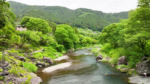 Aerial View of Okutama Tokyo in Summer
