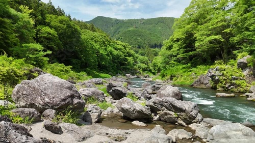 Aerial View of Okutama Tokyo in Summer