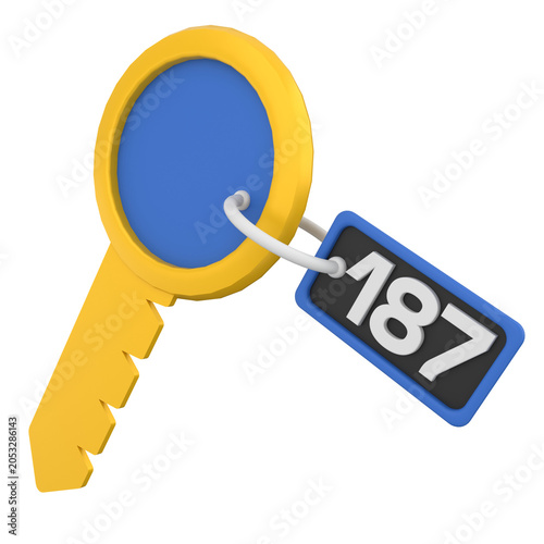 Hotel Key 3D Icons