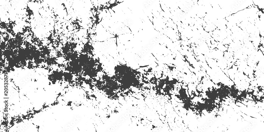 Fototapeta premium Black and White Grunge Texture Background with Distressed Crack and Splatter Pattern Vector Illustration