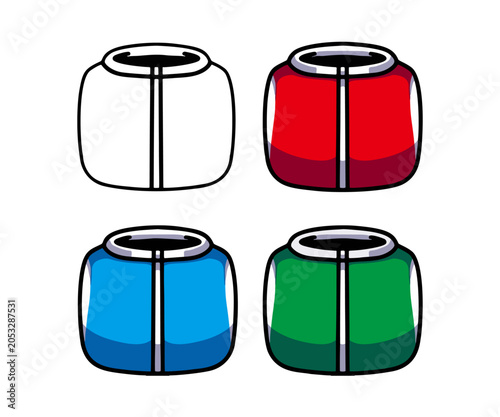 Icon Jacket Set with color or outline only options