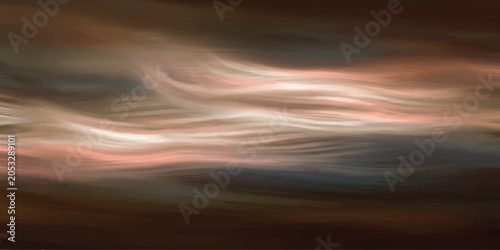 Bild auf Leinwand Beautiful abstract sky with clouds at sunset over ocean landscape with colorful
