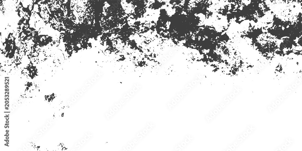 Fototapeta premium Black and White Distressed Grunge Texture Vector Background with Splatter Effects (1)