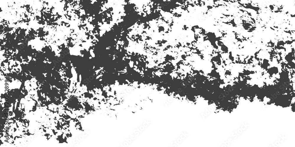 Obraz premium Black and White Distressed Grunge Texture Vector Background with Abstract Ink Splatter Effect