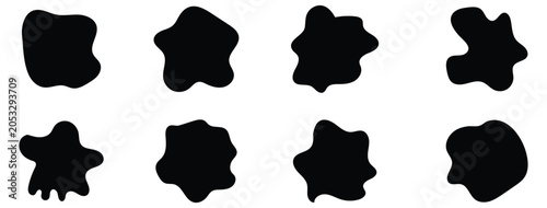 Bild auf Leinwand Blob shape organic, vector illustration set