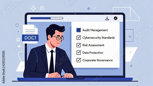 Infographic cybersecurity compliance audit checklist for the digital business environment