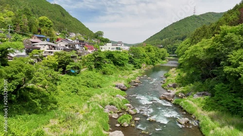 Aerial View of Okutama Tokyo in Summer