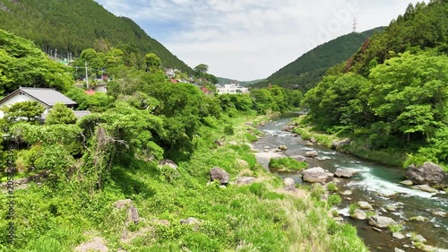 Aerial View of Okutama Tokyo in Summer