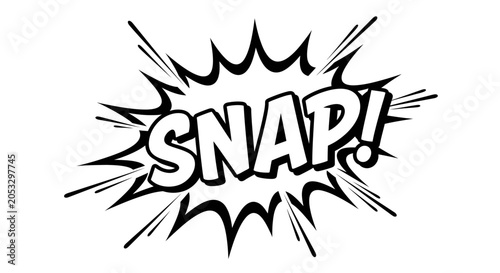 Foto SNAP! Comic Book Sound Effect Bubble - Retro Pop Art Explosion