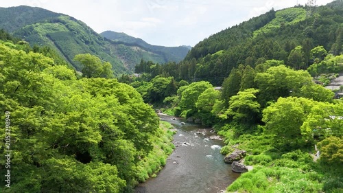 Aerial View of Okutama Tokyo in Summer