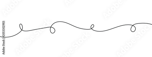 simple black curly line vector design.