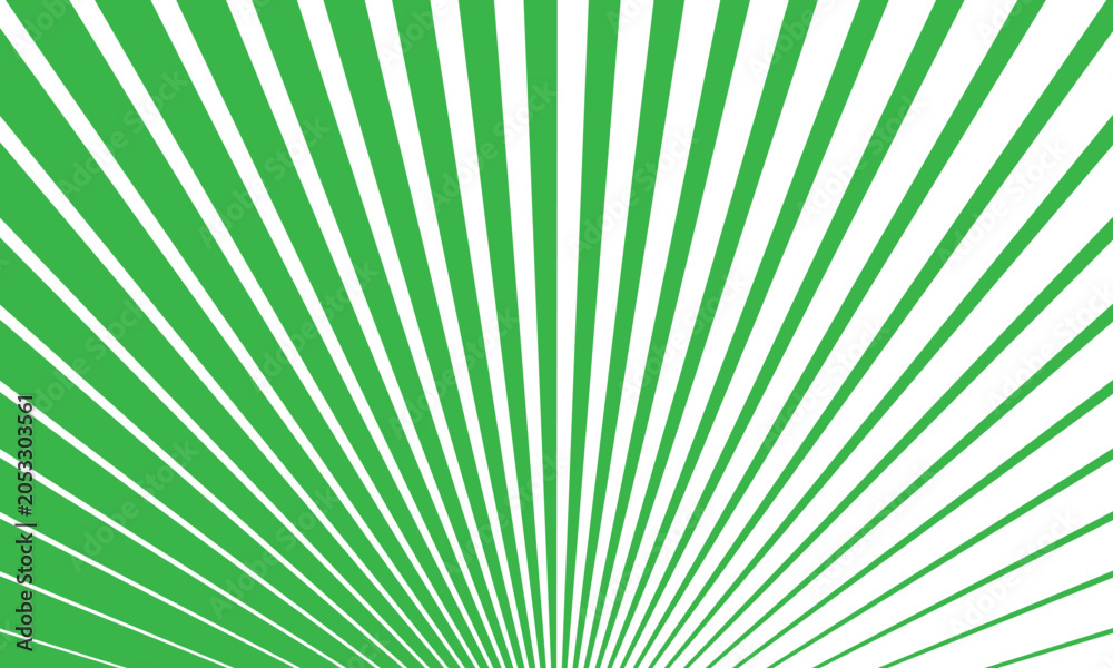 Fototapeta premium simple green thin to thick sunburst line pattern vector design.