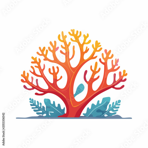 Stylized Coral Reef Illustration