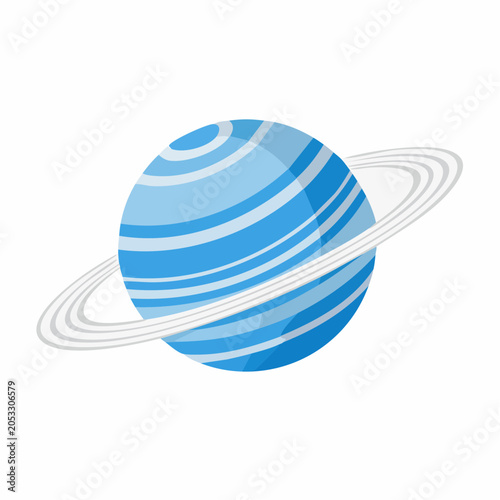 Stylized Planet with Rings