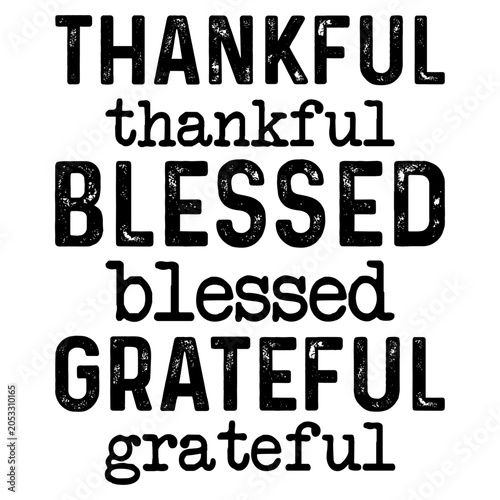 Retro Thankful Blessed Grateful PNG