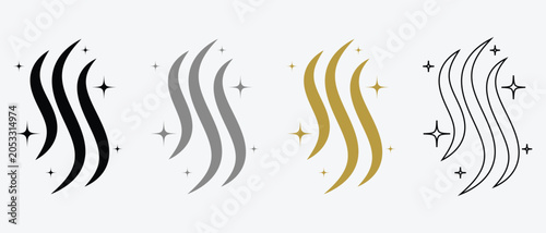 Tableau sur toile Smooth and silky icon vector