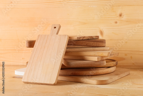Stack of assorted wooden cu...