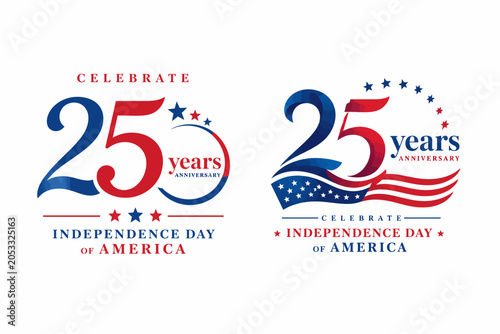 Two 25th anniversary for independence day of america celebration