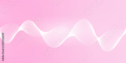 Vászonkép Pink wavy line pattern background