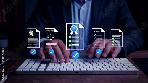 AI compliance certification workflow with enterprise governance automation, intelligent policy validation, digital audit verification, regulatory approval management, and responsible AI oversight
