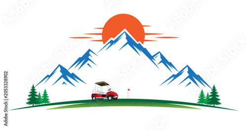 Mountain Golf Sunset