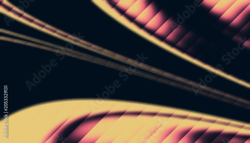 Elegant abstract swooping lines background with grainy gradient texture and dark empty space