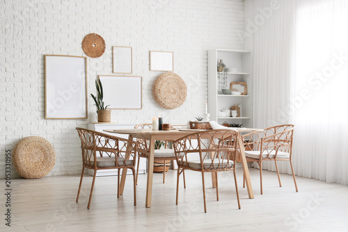 Modern dining room interior...