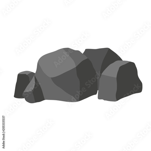 Design Illustration of Gray Rocks