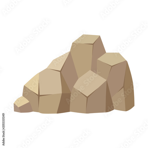 Group of Brown Rocks design Illustration