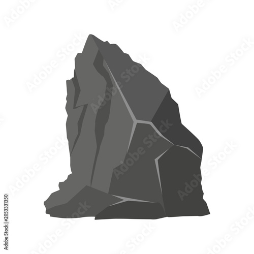 Illustration of Jagged Rock Formation
