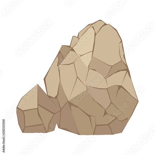 Cracked Brown Rock design Illustration