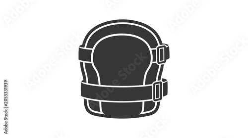 Black protective knee or elbow pad icon.