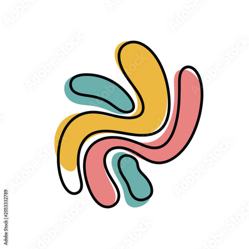 Abstract Swirls Dynamic Organic Shapes Flowing Design