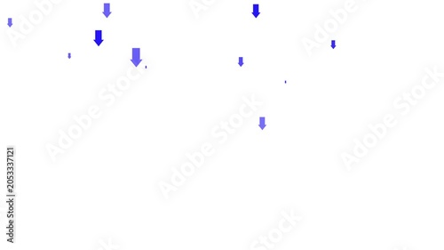 Arrows down business financial recession icon animation, stock market and economy isolated social media motion video.