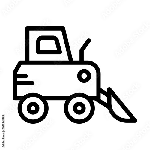 Bulldozer Vector Icon