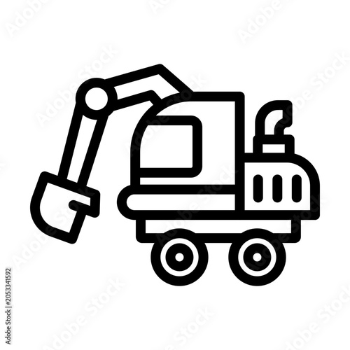 Excavator Vector Icon
