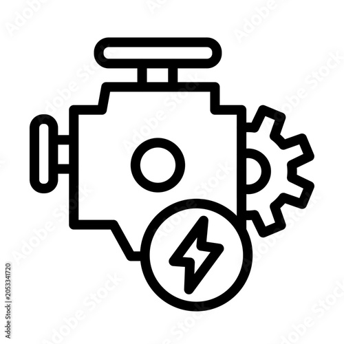 Canvas Print Car Engine Vector Icon