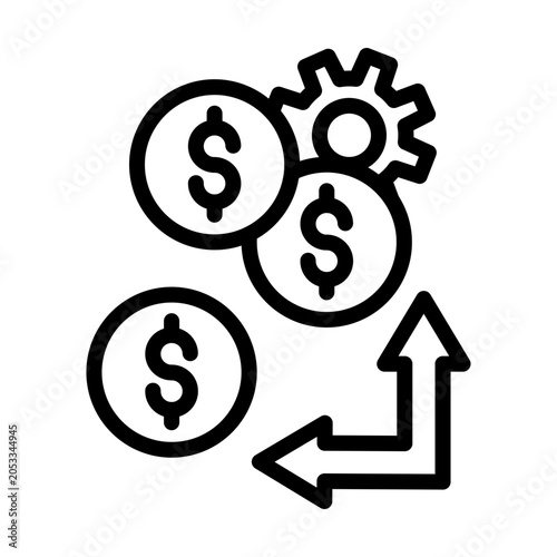 Принти на полотні Cash Flow Vector Icon