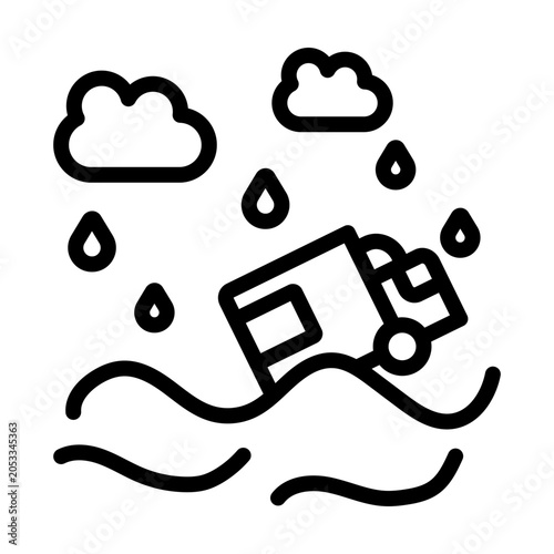Obraz na plátně Flood Vector Icon